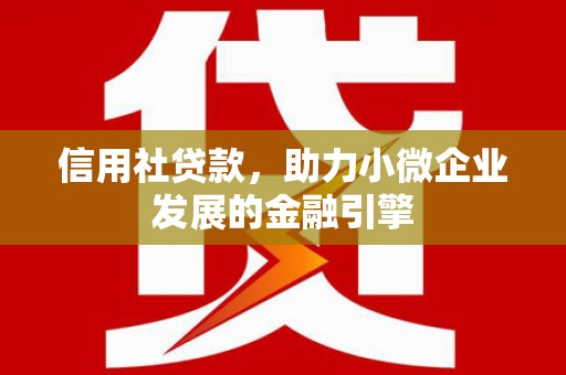 张北信用社贷款，助力小微企业发展的金融引擎