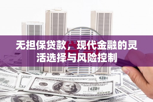 新河无担保贷款，现代金融的灵活选择与风险控制