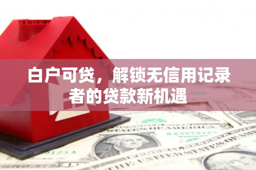 巩义白户可贷，解锁无信用记录者的贷款新机遇