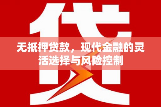 朱家尖无抵押贷款，现代金融的灵活选择与风险控制