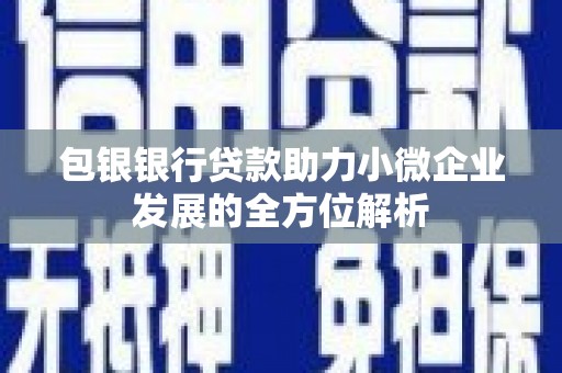 市中区包银银行贷款助力小微企业发展的全方位解析