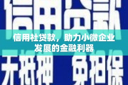 埌东信用社贷款，助力小微企业发展的金融利器