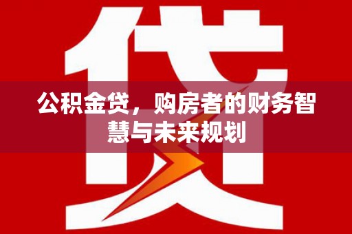 沧县公积金贷，购房者的财务智慧与未来规划
