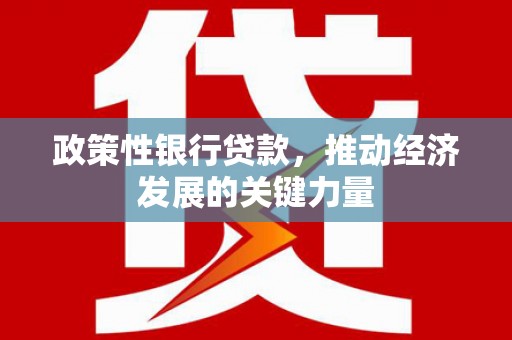 安定政策性银行贷款，推动经济发展的关键力量