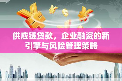 淮上供应链贷款，企业融资的新引擎与风险管理策略