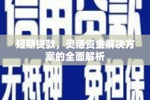 新店短期贷款，灵活资金解决方案的全面解析